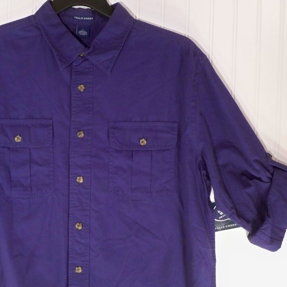 Falls Creek, Blue Button Up *Shirt, L